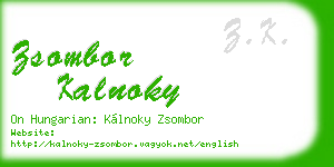 zsombor kalnoky business card